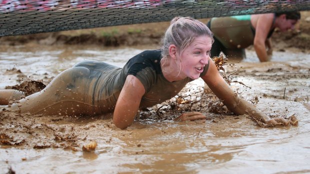 A participant in last year's Miss Muddy in Canberra.