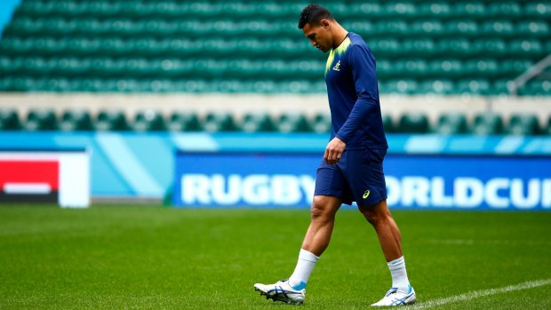 Big loss: Israel Folau will not feature against Scotland.
