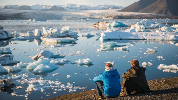 Jokulsarlon冰川湖。