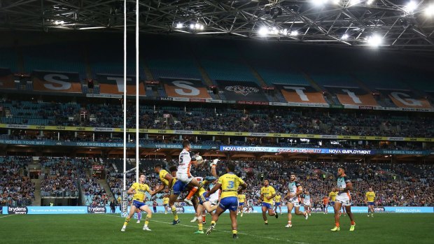 Waiting game: Wests Tigers, South Sydney, the Bulldogs and the Dragons are frustrated with the lack of clarity around a timeline for the ANZ Stadium redevelopment.