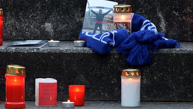 Tributes at the Joseph-Koenig Gymnasium secondary school in Haltern am See, Germany on March 24, 2015.