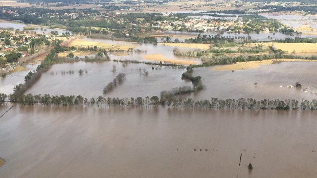 The floods at Camden in Sydney's south-west.