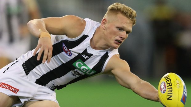 Adam Treloar has succumbed to injury for the match against the Giants.