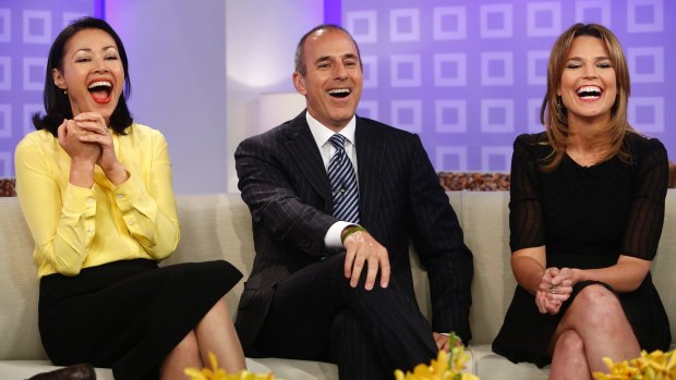 Ann Curry with Matt Lauer before she was replaced on the Today show with Savannah Guthrie.