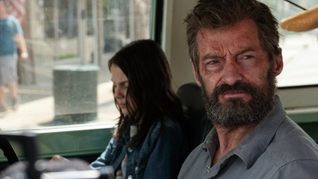Hugh Jackman cops a beating as this older Wolverine in Logan.