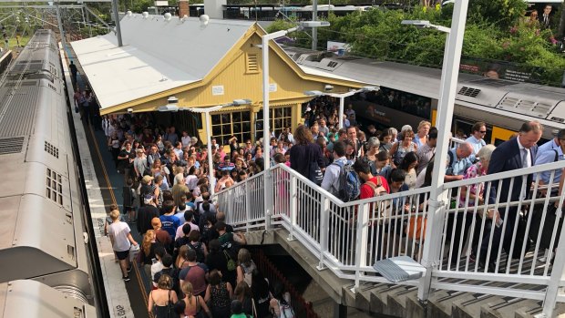 Gordon Station suffered severe levels of crowding on Tuesday evening.
