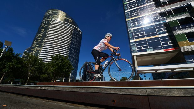Cyclists make up 15 per cent of  commuters into the city, up from 9 per cent in 2008.