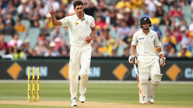 Not tickled pink: Mitchell Starc continues to raise questions about the pink ball used in the day-night Test.