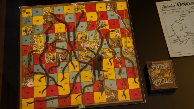 An Australian snakes and ladders game from 1904.