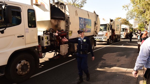 Blacktown mayor Stephen Bali organised a convoy of rubbish trucks to blockade SBS headquarters in Artarmon after the screening of <i>Struggle Street</i>.