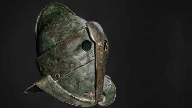 The helmet of a secutor, a type of gladiator, which will be on display at the Queensland Museum.