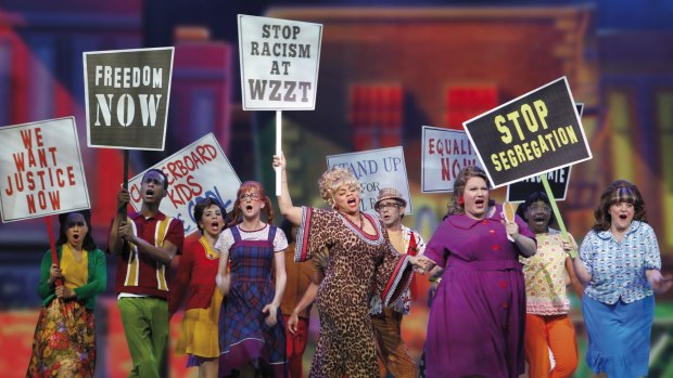 A scene from Hairspray 
the musical.


