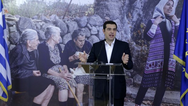 Greece's Prime Minister Alexis Tsipras announces that the first 30 refugees to be relocated from Greece have boarded a plane for Luxembourg.