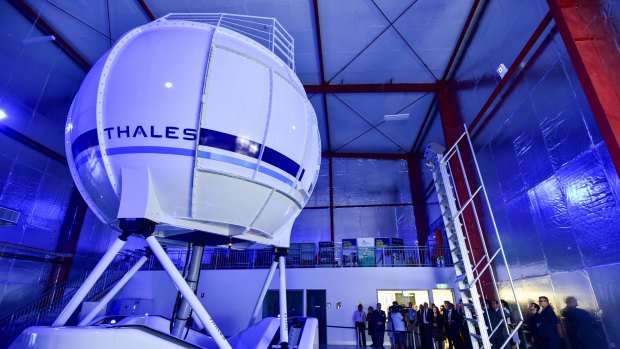 The new Thales AW139 helicopter simulator is the centre point of Aviation Australia's new Brisbane facility.