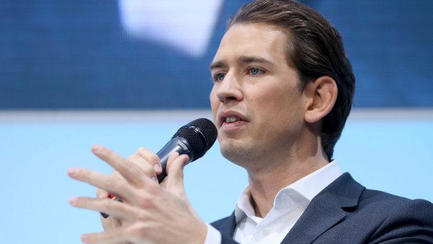 People's Party leader Sebastian Kurz during an election campaign event in Graz, Austria.