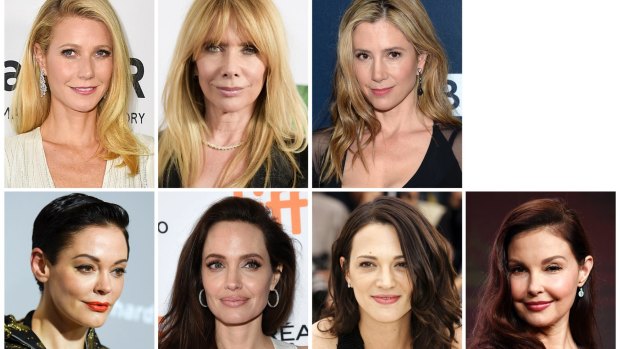 Actresses Gwyneth Paltrow, Rosanna Arquette, Mira Sorvino, Rose McGowan, Angelina Jolie Pitt, Asia Argento and Ashley Judd have spoken out against Weinstein.