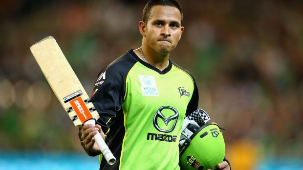 Tons of fun: Usman Khawaja was unstoppable for the Sydney Thunder.