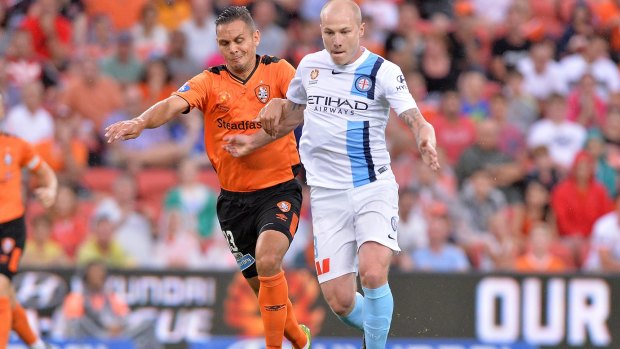No Mooy joy:  Melbourne City midfielder attempts some on-ball wizardry.