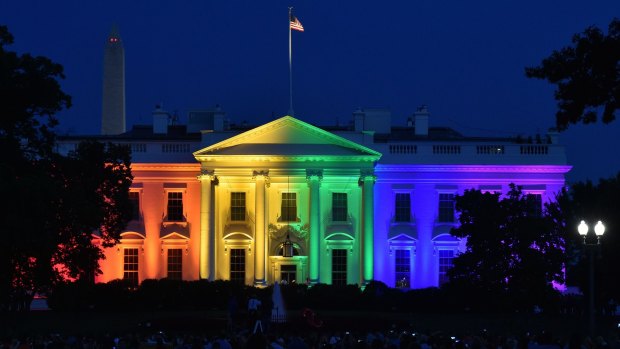 The White House lit in rainbow colors following the US Supreme Court decision this week.