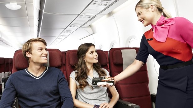 Qantas A380 economy seating.