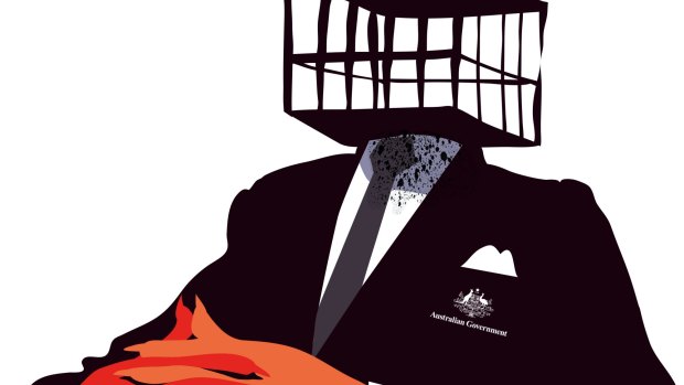 Australian government cage mentality, asylum seekers, detention, youth detention. Illustration: Matt Davidson
