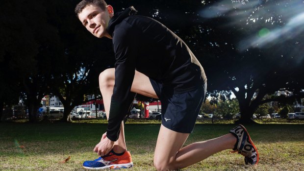 Competitive runner Dylan McCuaig-Walton tried minimalist running shoes for a while.