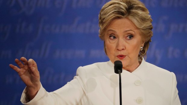 Hillary Clinton at the third debate in Las Vegas.