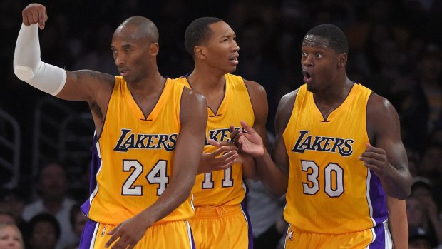 Heading for a fall: Kobe Bryant and the Lakers will struggle to compete in the NBA this season.