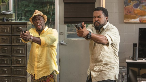 Jokes and shootouts: Kevin Hart and Ice Cube in <i>Ride Along 2</i>.