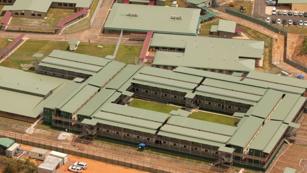 The  Wickham Point Immigration Detention Centre in Darwin, where a 33-year-old Iranian man is in a near-critical condition after refusing to eat since November 1.