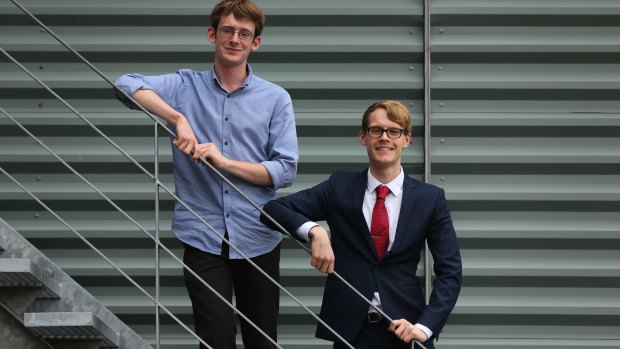 Sydney Grammar School student Grant Kynaston (left) came first in four subjects, while Fort Street High School student Janek Drevikovsky came first in five subjects.