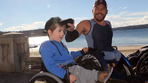 With the help of paralympic gold medallist Kurt Fearnley, Cormac Ryan has taken up wheelchair racing.