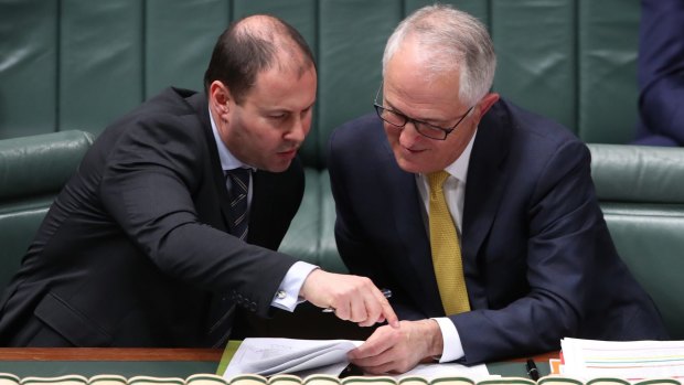 Mr Frydenberg with Prime Minister Malcolm Turnbull, who has told Parliament his government would adopt "a practical, common sense approach to energy policy".