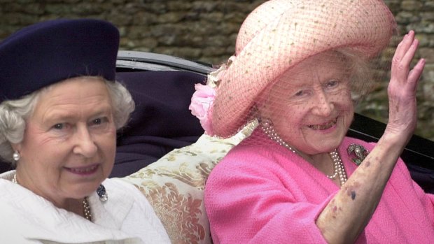 Queen Elizabeth II, left, and the late Queen Mother in 2000.