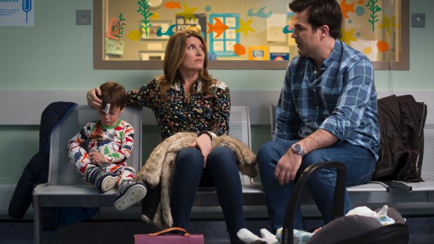 Sharon Horgan and Rob Delaney in season three of the abrasive comedy, Catastrophe.