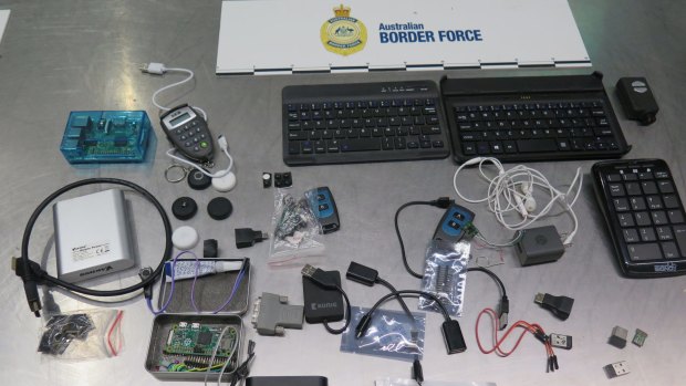Devices seized from Estonian nationals.