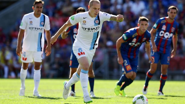 Poised for Socceroos call-up: Melbourne City's Aaron Mooy.