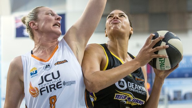 Final countdown: Townsville Fire centre Suzy Batkovic and Melbourne Boomers star Liz Cambage are key players in the WNBL decider.