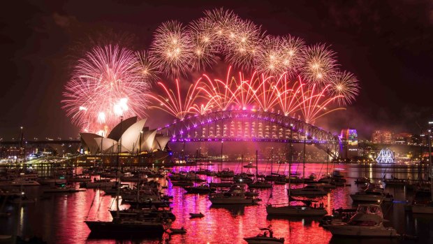 Sydney goes off with a bang at midnight.