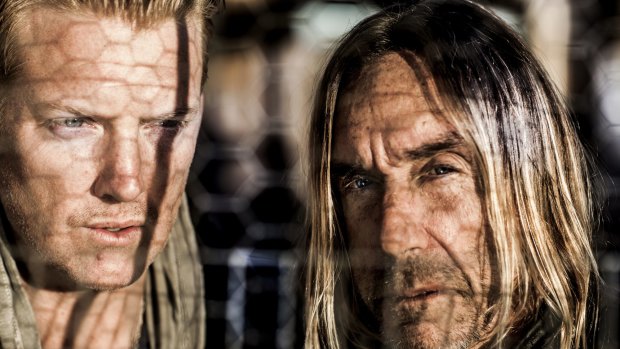 Iggy Pop, right, worked on the album with Josh Homme in Homme's Mojave Desert studio.