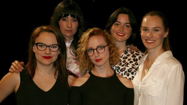 Women in Theatre and Screen Think Tank organisers (from left) Erica Lovell, Libby Munro, Clementine Mills, Maryann Wright and Lizzie Schebesta. 