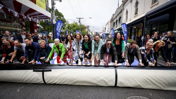 Minister for Small Business and Assistant Treasurer, Kelly O'Dwyer launches the Shop Small movement on Monday in Prahran. 