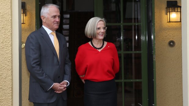 Prime Minister Malcolm Turnbull and Lucy Turnbull hosted a morning tea for the Australian of the Year finalists at The Lodge in Canberra in 2016 and 2017.