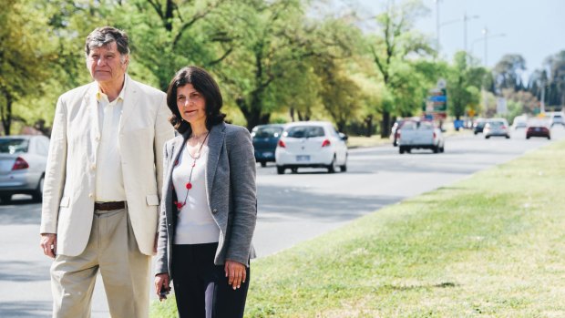 South Canberra council chair Marea Fatseas and deputy John Edquist are worried about Commonwealth ave development plans and their impact on traffic coming from the south.