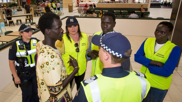 Police and African-Australian community leaders patrol the Tarneit Shopping Centre and Wyndham area as a part of continued efforts to jointly address antisocial behaviour and youth offending.