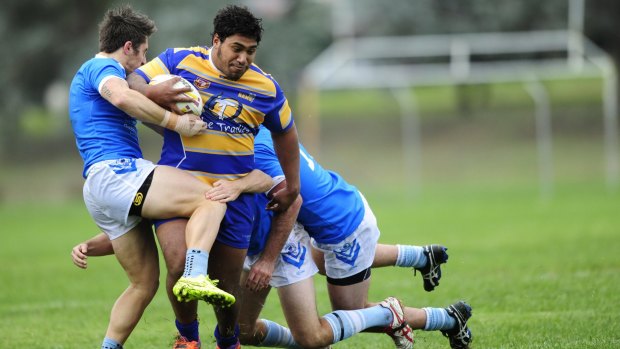 Kilu Pangai in action for the Woden Valley Rams.