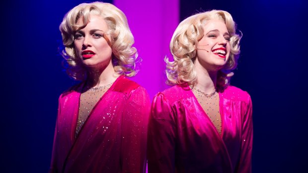 Laura Bunting and Kerrie Anne Greenland star as twins Daisy and Violet Hilton in the musical <i>Side Show</i>.