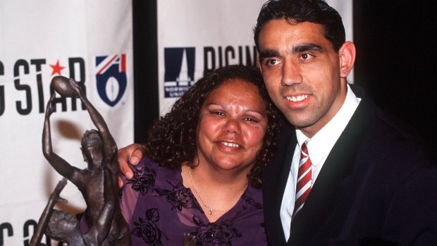 Adam Goodes and his mother, Lisa.