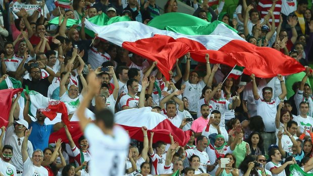 United: Fans of Iran’s national football team at the Asian Cup.