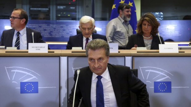 Incoming EU Telecoms Commissioner Guenther Oettinger.